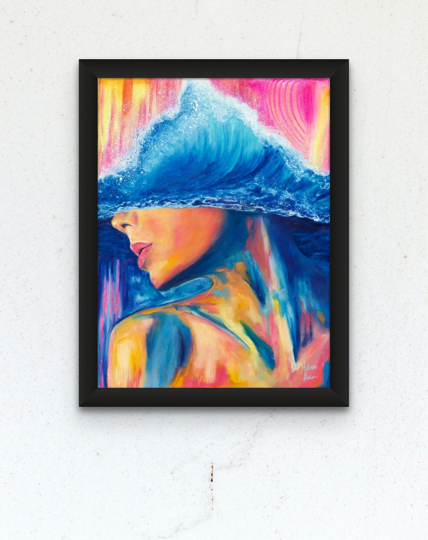 Immerse - Original Painting on Canvas Board Framed - SOLD